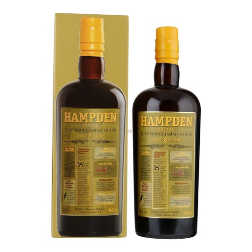 [HAM001] Hampden Estate  Jamaican Rum 8y 70cl